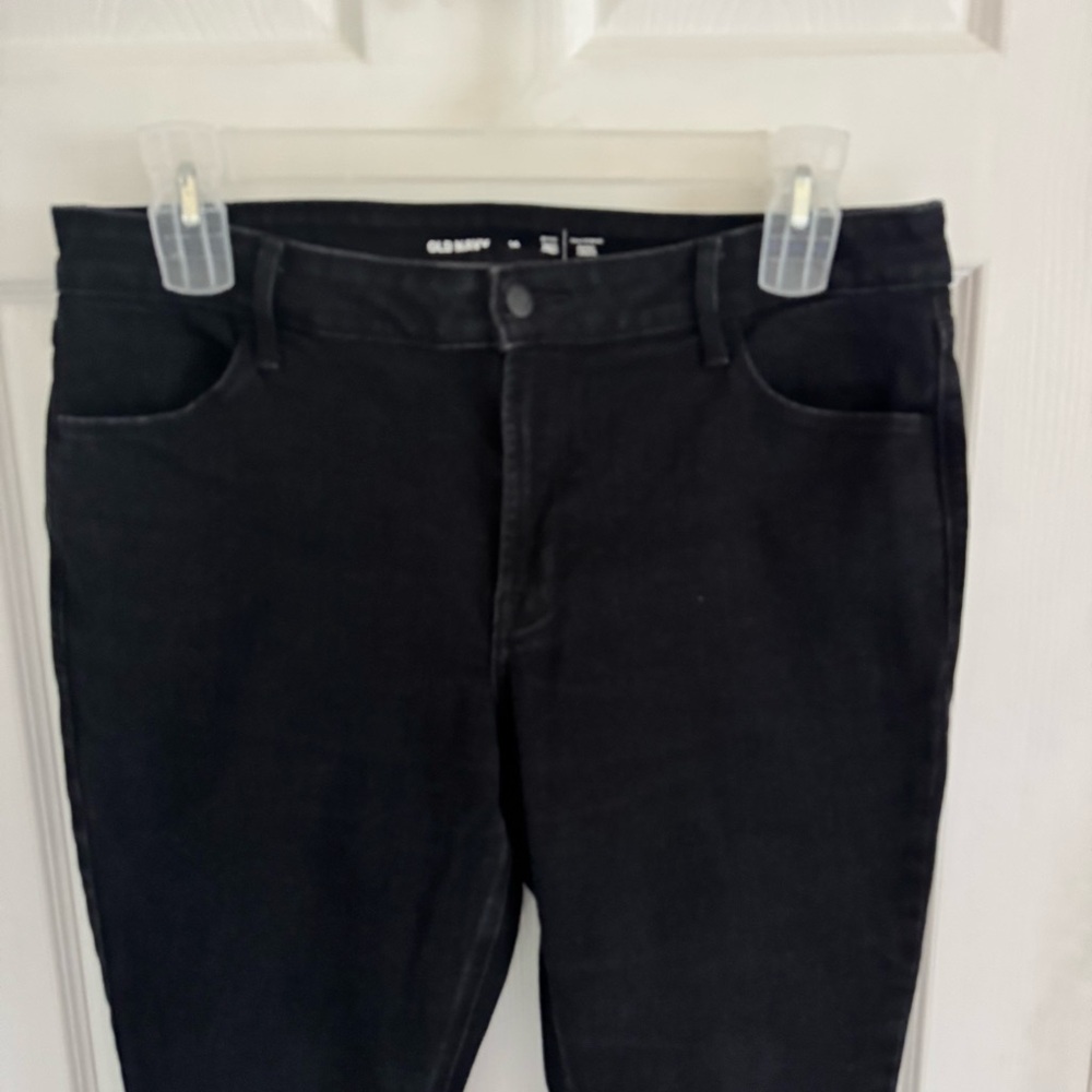 Old Navy Sz14 Black Mid-Rise Super Skinny Jeans - Picture 4 of 8
